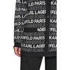 image:imageKarl Lagerfeld Womens Long Sleeve VNeck All Over Logo Oversized Cardigan SweaterBlackSoft White
