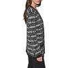image:imageKarl Lagerfeld Womens Long Sleeve VNeck All Over Logo Oversized Cardigan SweaterBlackSoft White