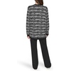 image:imageKarl Lagerfeld Womens Long Sleeve VNeck All Over Logo Oversized Cardigan SweaterBlackSoft White