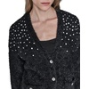image:imageKarl Lagerfeld Womens Long Sleeve VNeck Bejewled Cardigan SweaterBlack