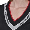 image:imageKarl Lagerfeld Womens Long Sleeve VNeck Logo Tape SweaterBlack