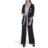 image:imageKarl Lagerfeld Womens Long Sleeve VNeck Whimsy Patches Oversized Cardigan SweaterBlackSoft White