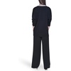 image:imageKarl Lagerfeld Womens Long Sleeve VNeck Whimsy Patches Oversized Cardigan SweaterBlackSoft White