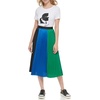 image:imageKarl Lagerfeld Womens Midi Colorblock Pleated SkirtBlkBl LltLsh Mdw