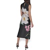 image:imageKarl Lagerfeld Womens Mock Neck Sleeveless Midi Sheath DressBlack Pink Sherbert Multi