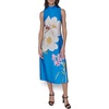 image:imageKarl Lagerfeld Womens Mock Neck Sleeveless Midi Sheath DressFrench Blue Pink Sherbet Multi
