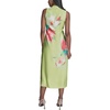 image:imageKarl Lagerfeld Womens Mock Neck Sleeveless Midi Sheath DressTea Green Multi