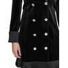 image:imageKarl Lagerfeld Womens Novelty Button Collared Blazer Mini DressBlack Velvet