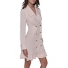 image:imageKarl Lagerfeld Womens Novelty Button Collared Blazer Mini DressRose