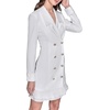 image:imageKarl Lagerfeld Womens Novelty Button Collared Blazer Mini DressSoft White