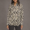 image:imageKarl Lagerfeld Womens Oversized Printed BlouseBlackCream Multi