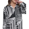 image:imageKarl Lagerfeld Womens Oversized Printed BlouseBlackSoft White Combo