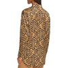 image:imageKarl Lagerfeld Womens Oversized Printed BlouseCaramelBlack Multi