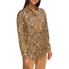 image:imageKarl Lagerfeld Womens Oversized Printed BlouseCaramelBlack Multi