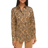 image:imageKarl Lagerfeld Womens Oversized Printed BlouseCaramelBlack Multi