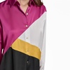 image:imageKarl Lagerfeld Womens Oversized Printed BlouseFuchsia Soft White Combo