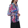 image:imageKarl Lagerfeld Womens Oversized Printed BlouseSoft WhiteElectric Indigo Mutli