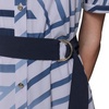 image:imageKarl Lagerfeld Womens Patterned Short Sleeves Belted Midi DressSoft WhiteChambray BlueMarine