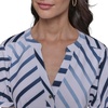 image:imageKarl Lagerfeld Womens Patterned Short Sleeves Belted Midi DressSoft WhiteChambray BlueMarine