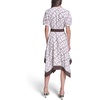 image:imageKarl Lagerfeld Womens Patterned Short Sleeves Belted Midi DressSoft WhiteHummus Multi