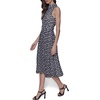 image:imageKarl Lagerfeld Womens Printed Belted Sleeveless Midi DressSft WhtMarne Combo