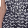 image:imageKarl Lagerfeld Womens Printed Belted Sleeveless Midi DressSft WhtMarne Combo
