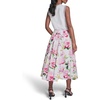 image:imageKarl Lagerfeld Womens Printed Floral Midi SkirtSoft White Multi