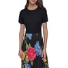 image:imageKarl Lagerfeld Womens Printed Pleated Satin Shirt DressBlack Multi