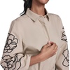image:imageKarl Lagerfeld Womens Puff Sleeve Blouse with Floral Embroidery DetailFrench Beige