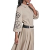 image:imageKarl Lagerfeld Womens Puff Sleeve Blouse with Floral Embroidery DetailFrench Beige