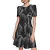 image:imageKarl Lagerfeld Womens Puff Sleeve High Neck Aline Mini DressBlackSoft White