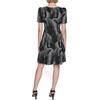 image:imageKarl Lagerfeld Womens Puff Sleeve High Neck Aline Mini DressBlackSoft White