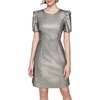 image:imageKarl Lagerfeld Womens Puff Sleeve High Neck Aline Mini DressSilver