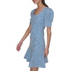 image:imageKarl Lagerfeld Womens Puff Sleeve Swaure Neck Flounce Tweed Aline Mini DressFrench BlueSoft White