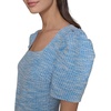 image:imageKarl Lagerfeld Womens Puff Sleeve Swaure Neck Flounce Tweed Aline Mini DressFrench BlueSoft White