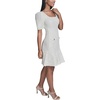 image:imageKarl Lagerfeld Womens Puff Sleeve Swaure Neck Flounce Tweed Aline Mini DressGreen Multi