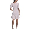 image:imageKarl Lagerfeld Womens Puff Sleeve Swaure Neck Flounce Tweed Aline Mini DressPink Multi