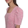 image:imageKarl Lagerfeld Womens Puff Sleeve Swaure Neck Flounce Tweed Aline Mini DressPink SherbertSoft White