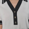 image:imageKarl Lagerfeld Womens Pull on V Neck Comfortable SweaterSoft WhiteBlack