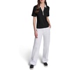 image:imageKarl Lagerfeld Womens Rosette Buttons Comfortable Lightweight BlouseBlack