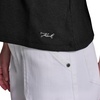 image:imageKarl Lagerfeld Womens Rosette Buttons Comfortable Lightweight BlouseBlack