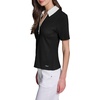 image:imageKarl Lagerfeld Womens Rosette Buttons Comfortable Lightweight BlouseBlack