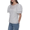 image:imageKarl Lagerfeld Womens Ruffle Crew Neck Lace TopWhite