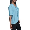 image:imageKarl Lagerfeld Womens Ruffle Front Short Sleeve BlouseAqua Mist