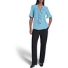 image:imageKarl Lagerfeld Womens Ruffle Front Short Sleeve BlouseAqua Mist