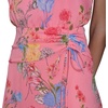 image:imageKarl Lagerfeld Womens Ruffle Sleeved Midi Printed High Low DressPink Sherbert Combo