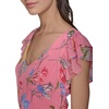 image:imageKarl Lagerfeld Womens Ruffle Sleeved Midi Printed High Low DressPink Sherbert Combo