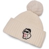 image:imageKarl Lagerfeld Womens Sassy Choupette Faux Fur Pom BeanieIvory