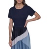 image:imageKarl Lagerfeld Womens Scoop Neck Short Sleeve Soft TShirtMarineChambray Blue Multi