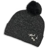 image:imageKarl Lagerfeld Womens Sequin Knit Faux Fur Pom BeanieBlack